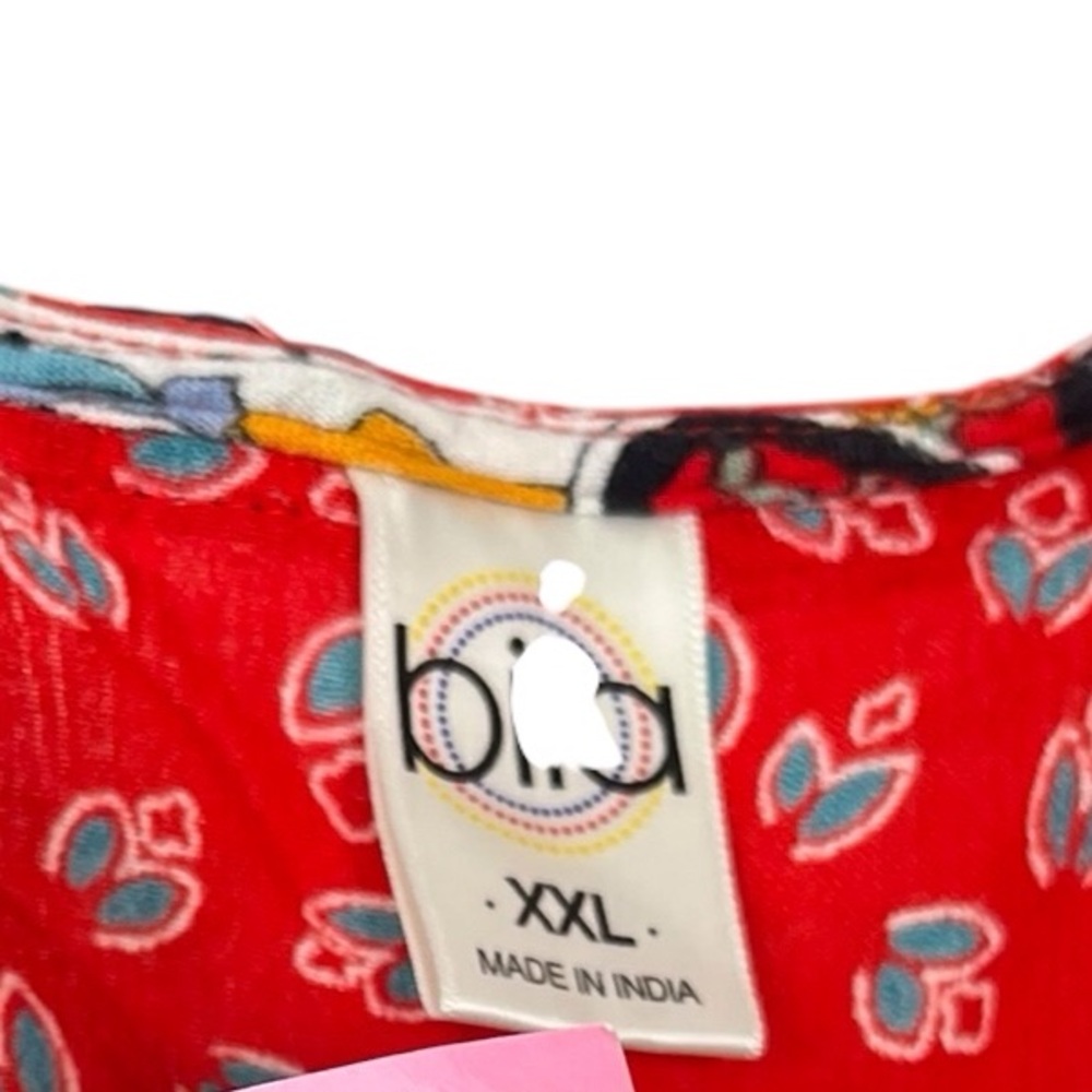 Bila boho Indian floral embroidered mixed print flowy tank XXL casual relaxed - Picture 7 of 8